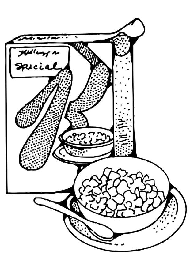 Coloring page breakfast cereal