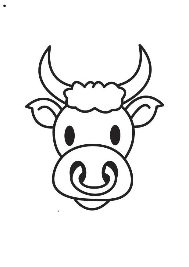 Coloring page bulls head