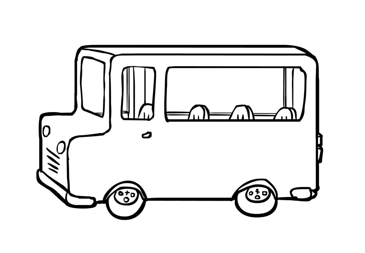 Coloring page bus