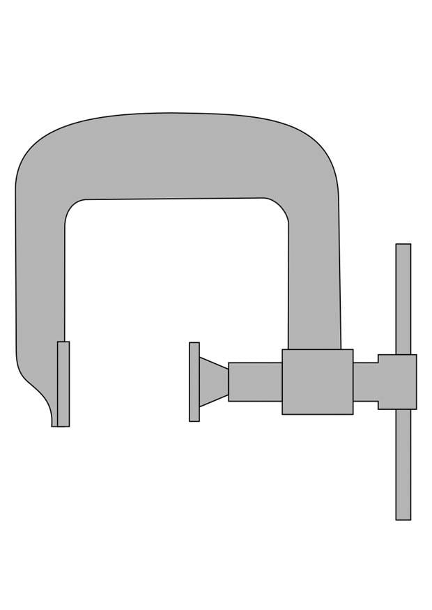 Coloring page c-clamp