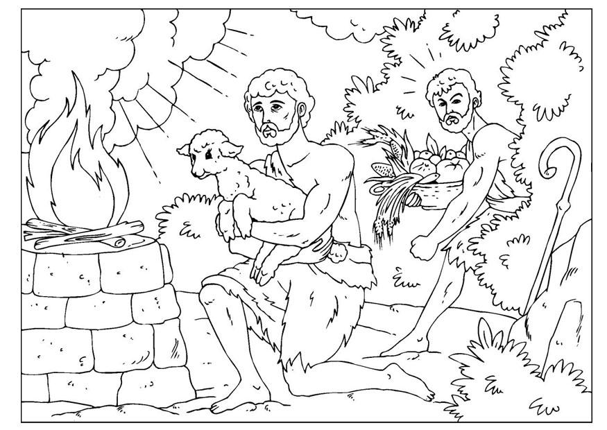 Coloring page cain and abel