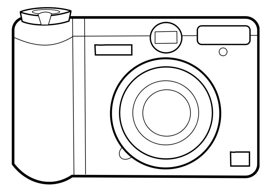 Coloring page camera