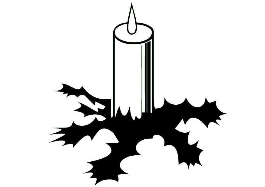 Coloring page candle