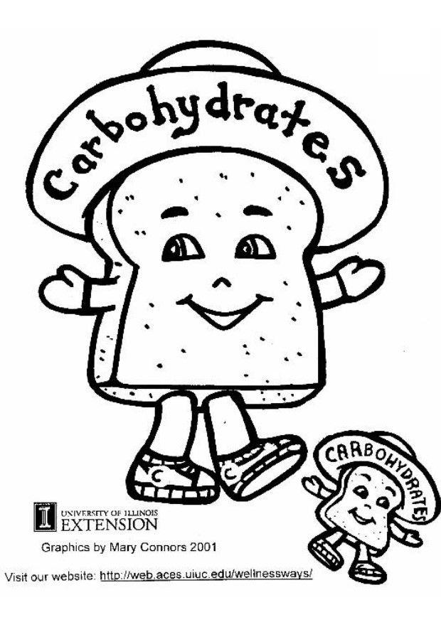 Coloring page carbohydrates