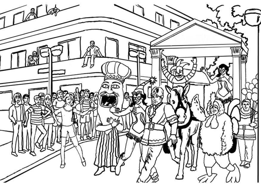 Coloring page carnival