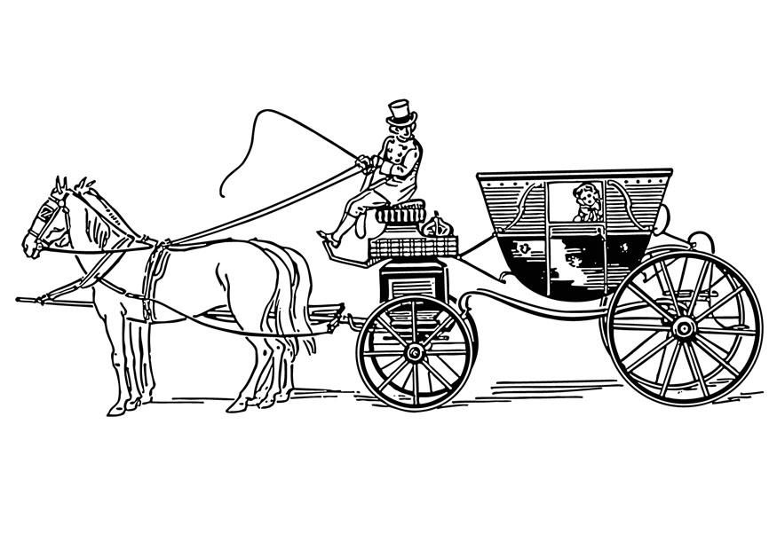 Coloring page carriage