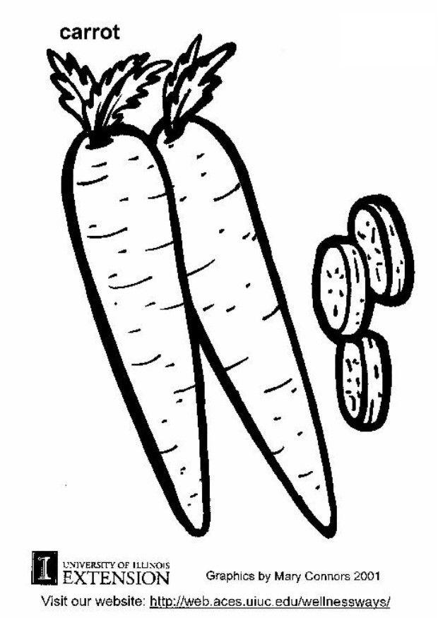 Coloring page carrot