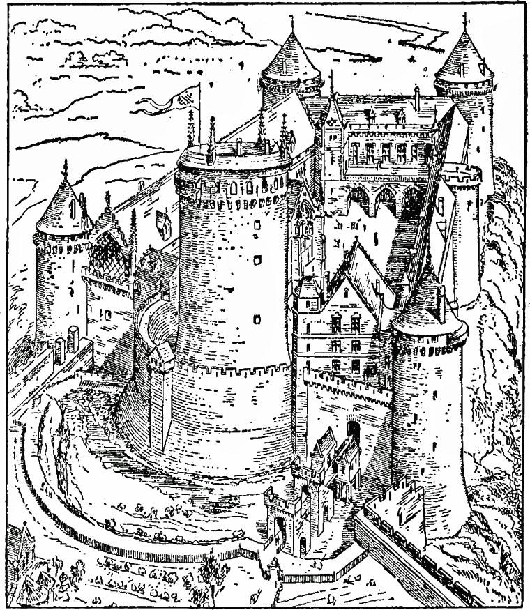 Coloring page castle of coucy