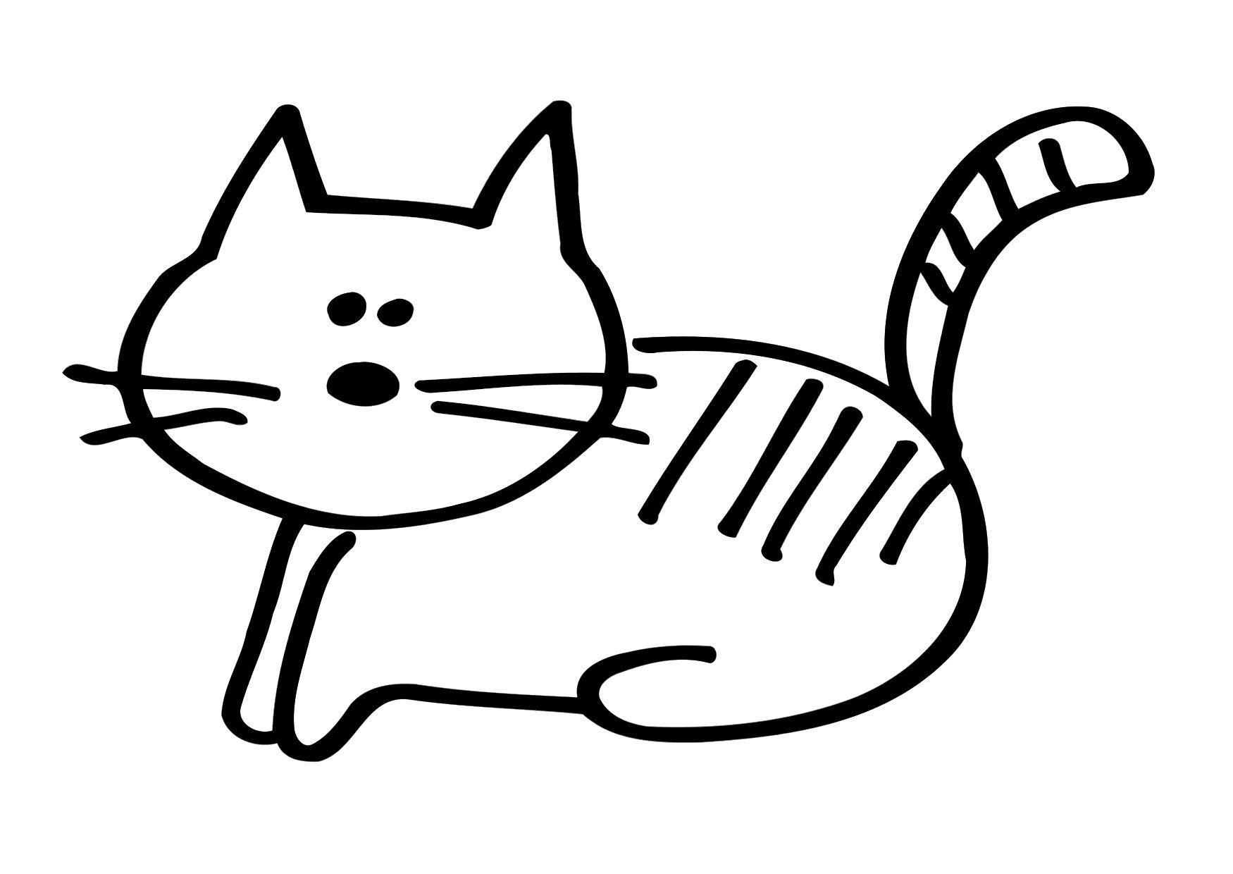 Coloring page cat