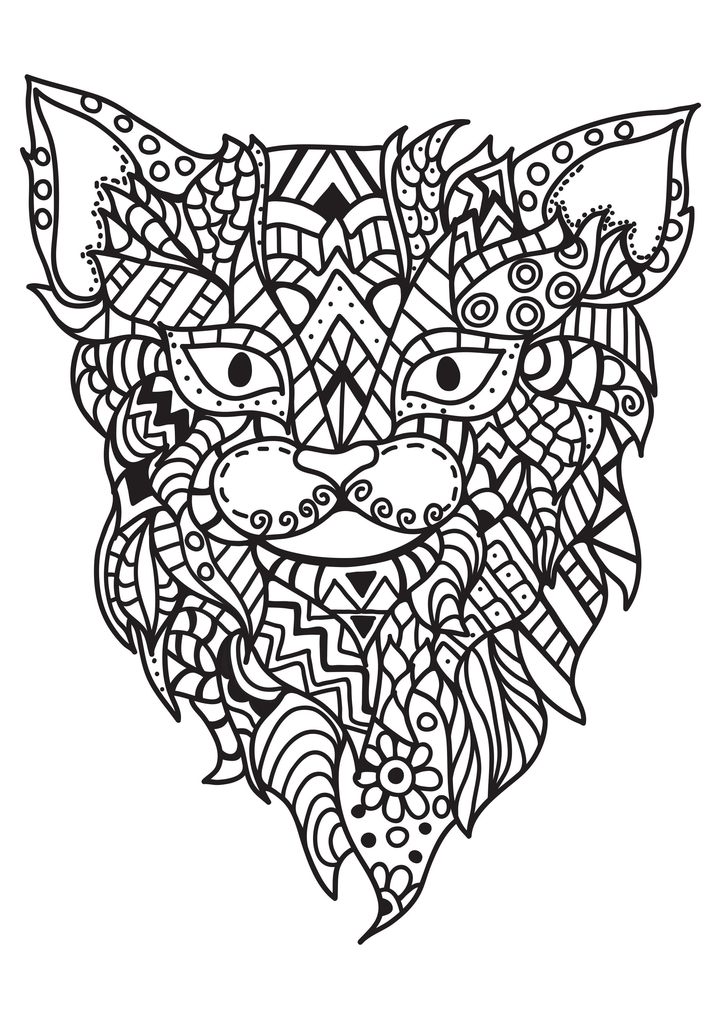 Coloring page cat