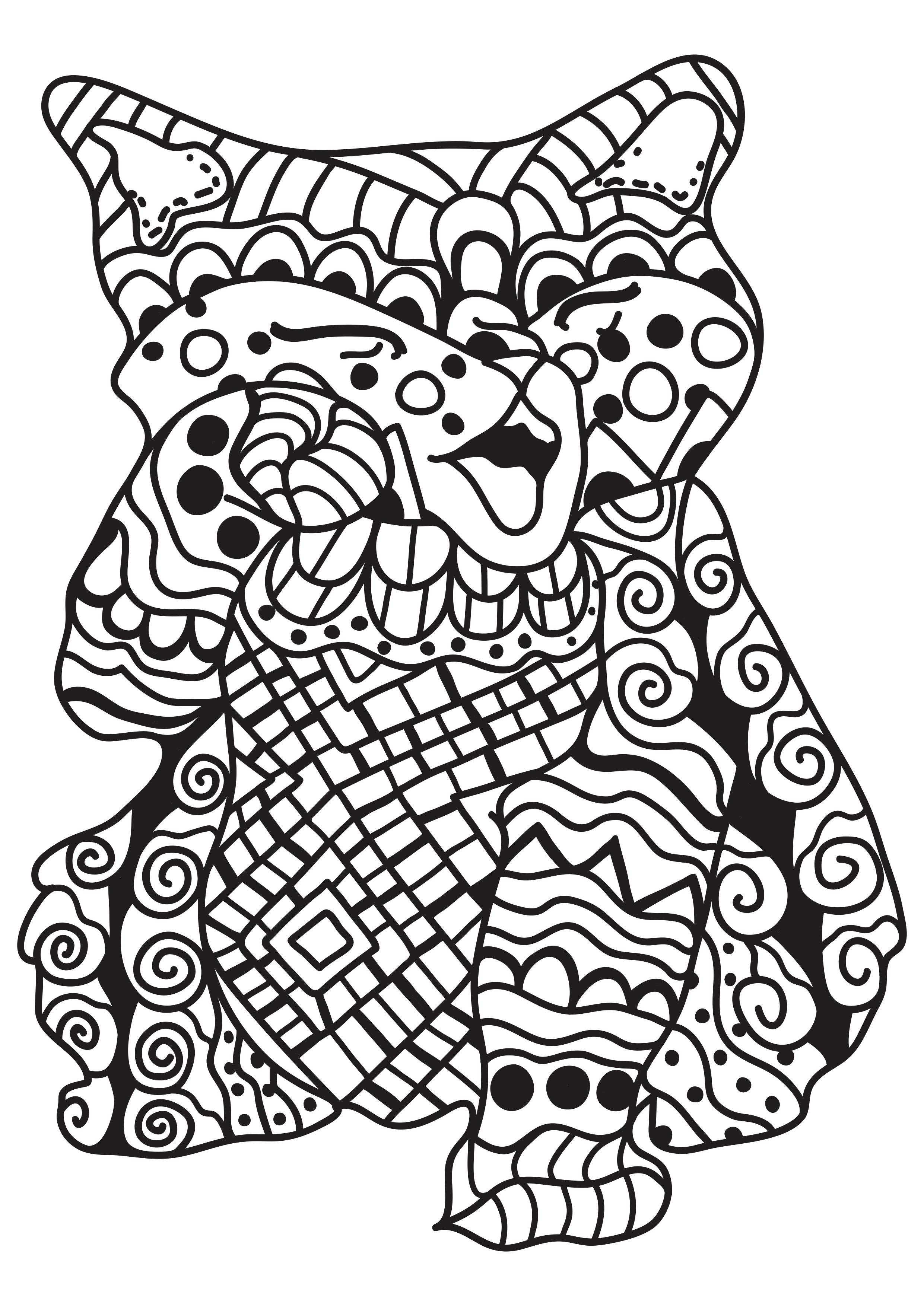 Coloring page cat