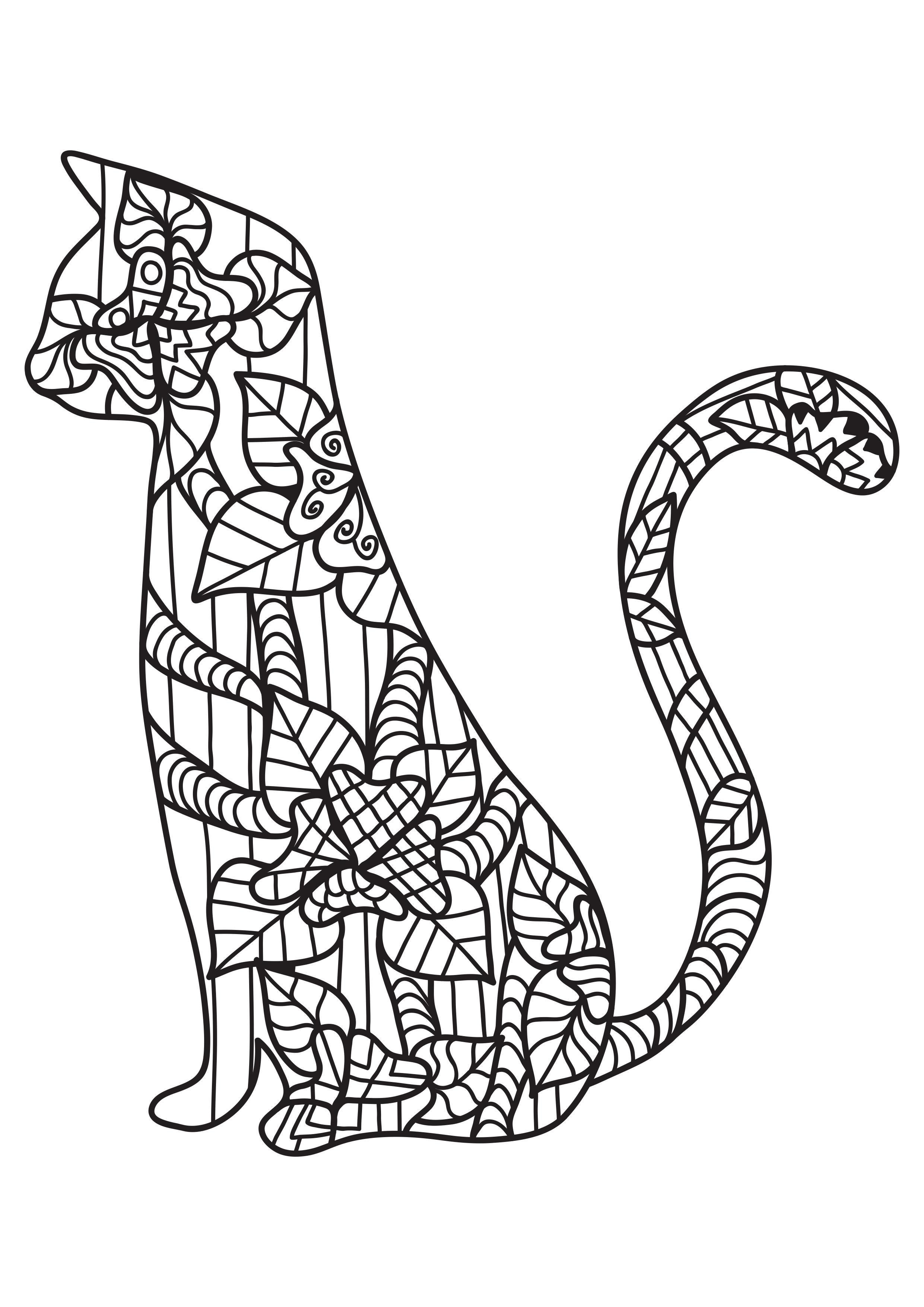 Coloring page cat