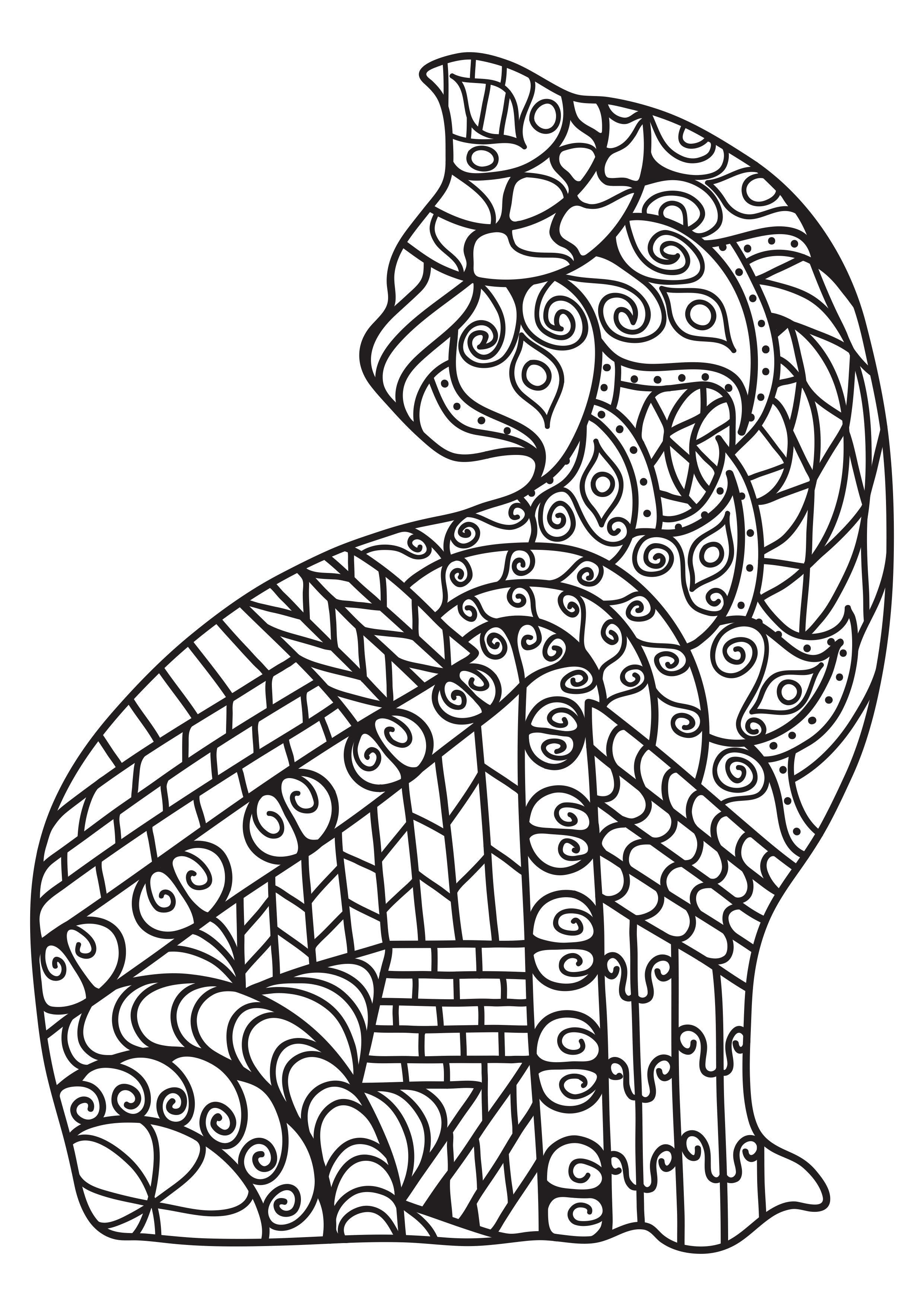 Coloring page cat