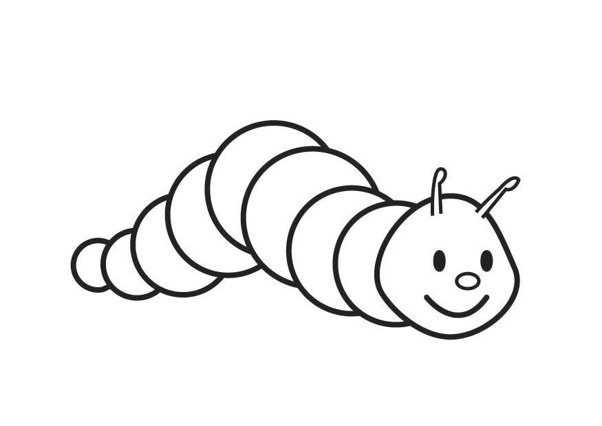 Coloring page caterpillar