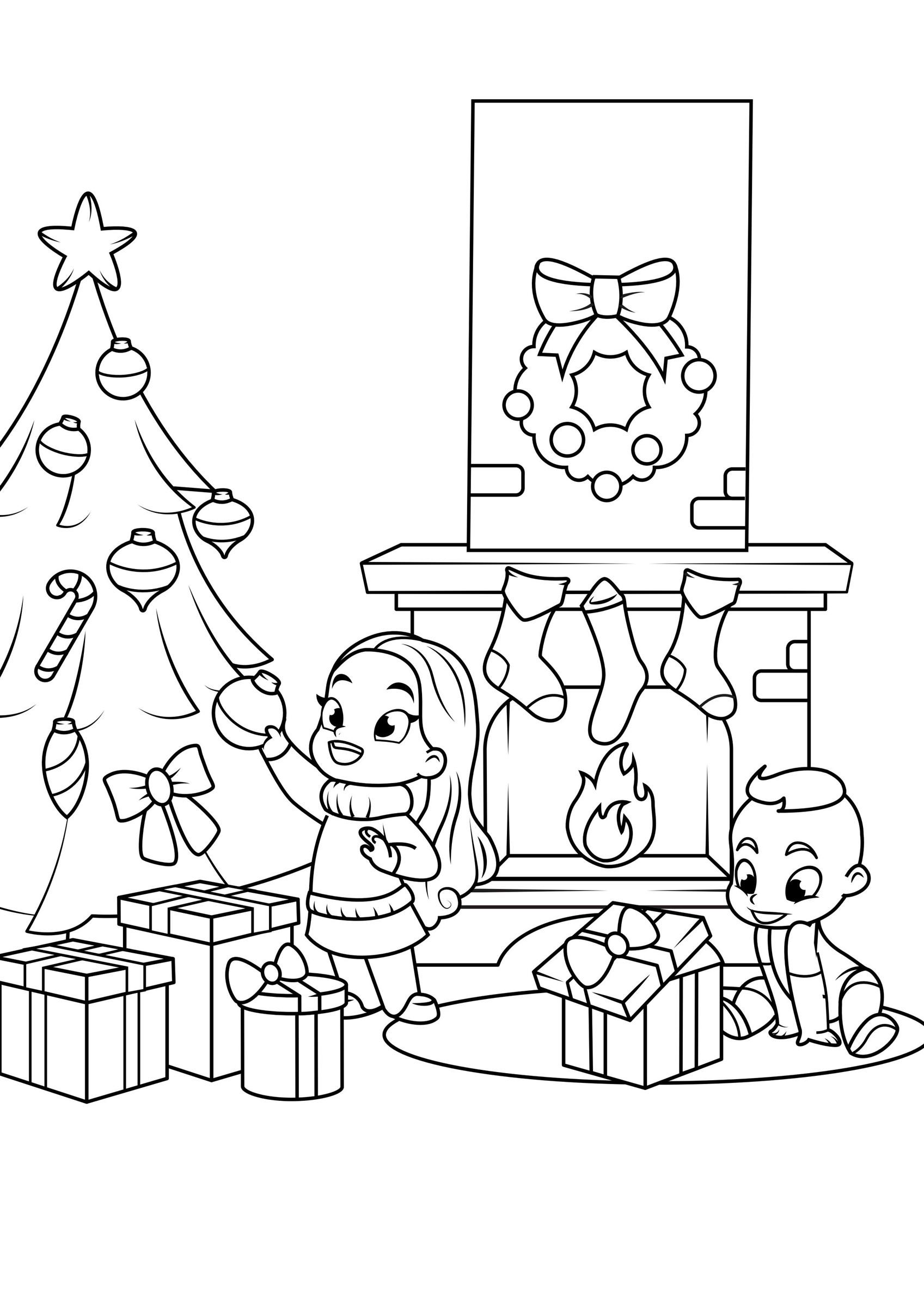 Coloring page celebrate christmas