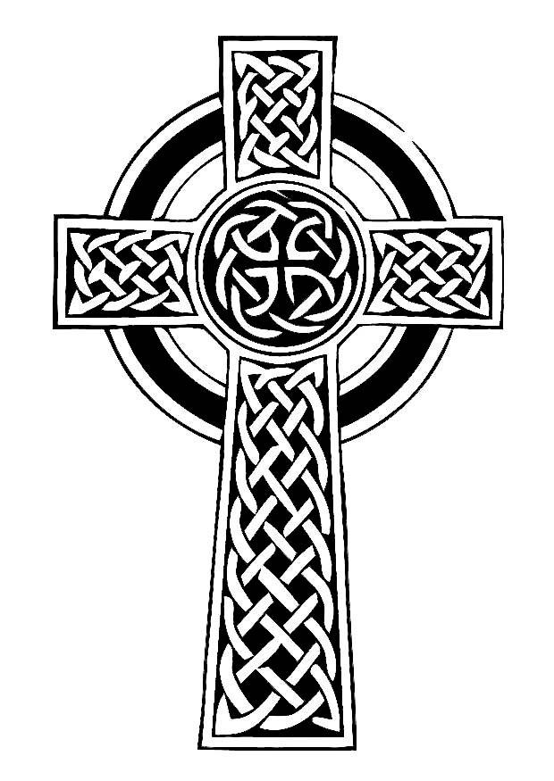 Coloring page celtic cross