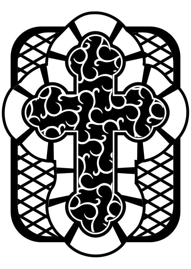 Coloring page celtic cross