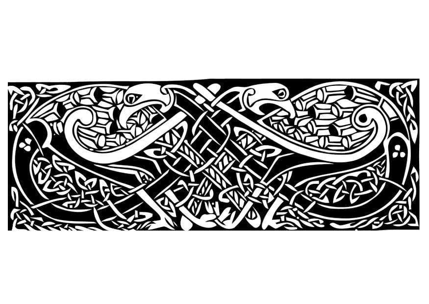 Coloring page celtic motief