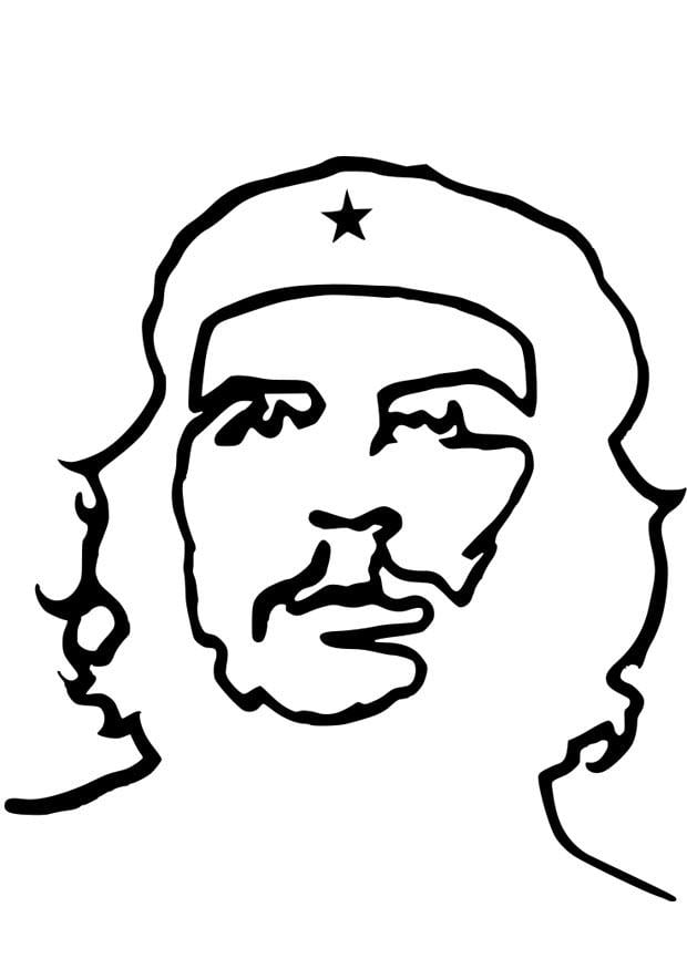 Coloring page che guevara