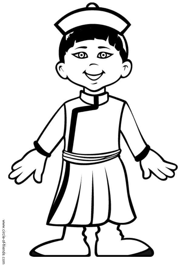 Coloring page chen from china