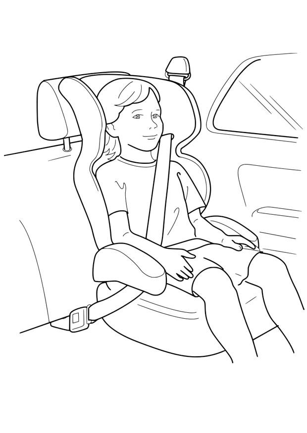 Coloring page childs seat