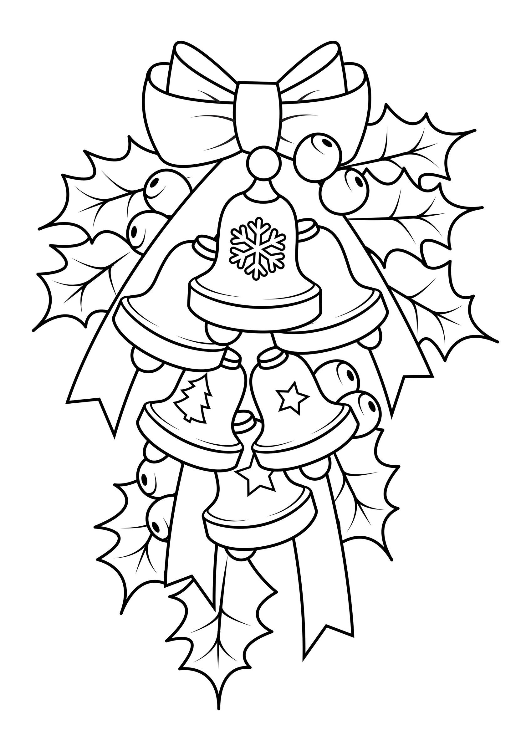 Coloring page christmas arrangement