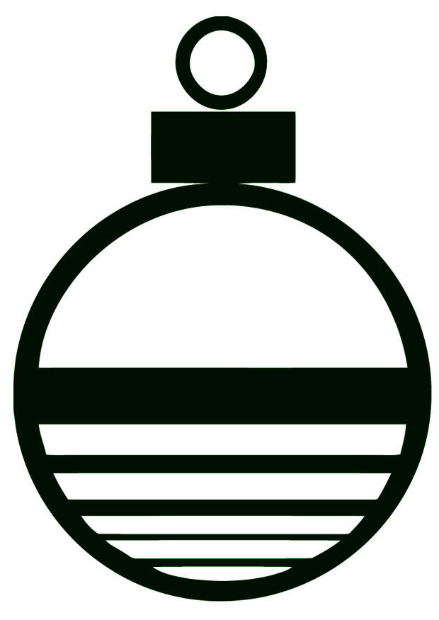 Coloring page christmas bauble