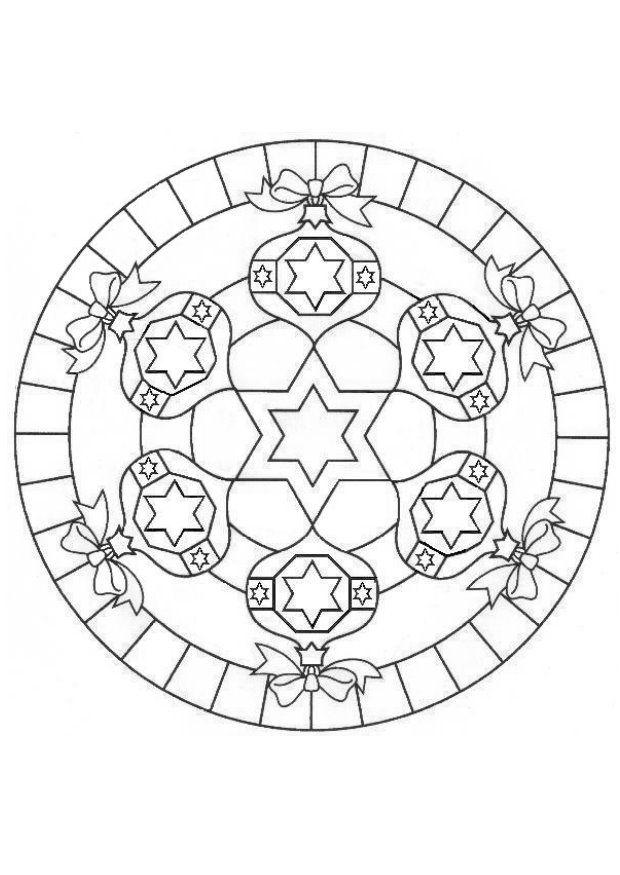 Coloring page christmas mandala