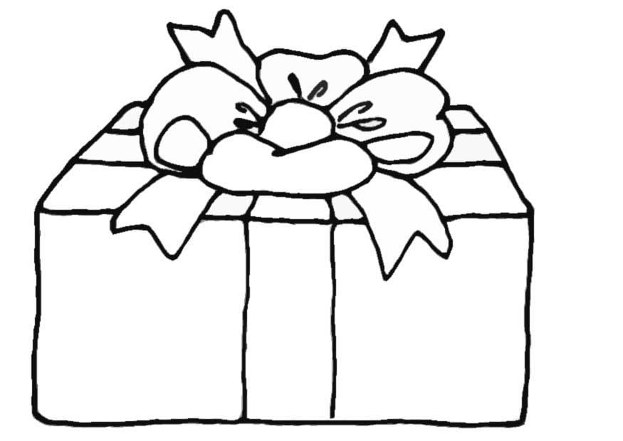 Coloring page christmas present