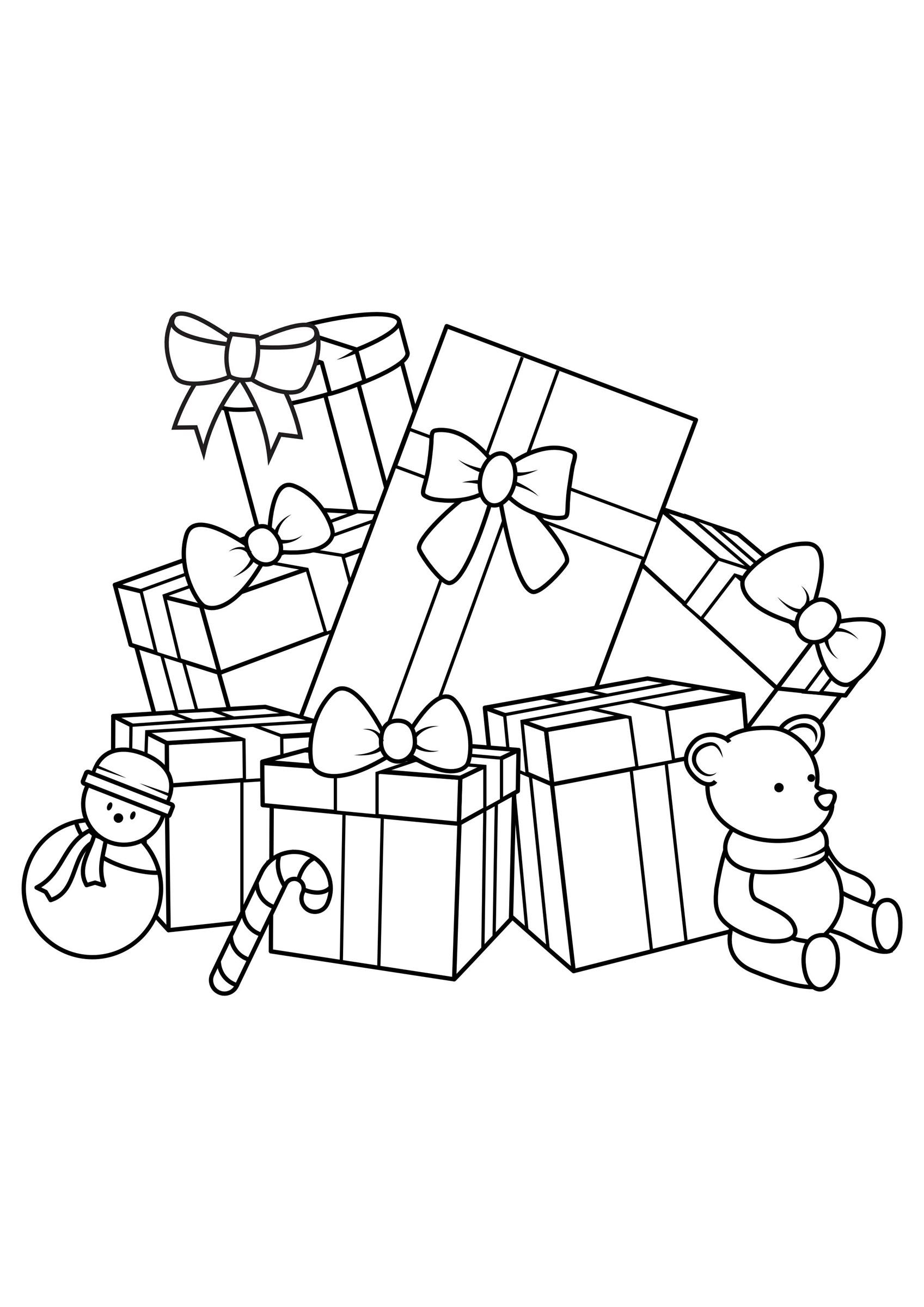 Coloring page christmas presents