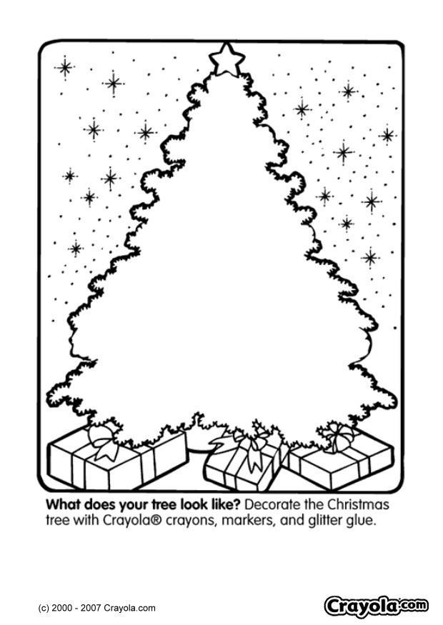 Coloring page christmas tree