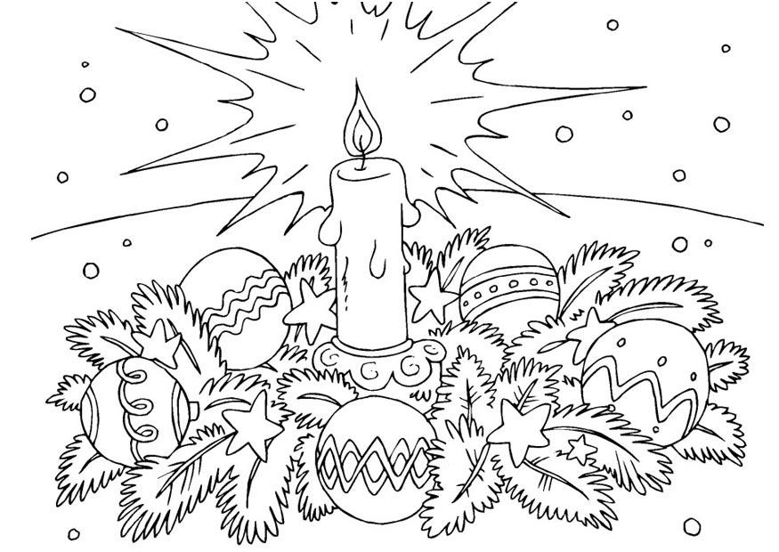 Coloring page christmas wreath