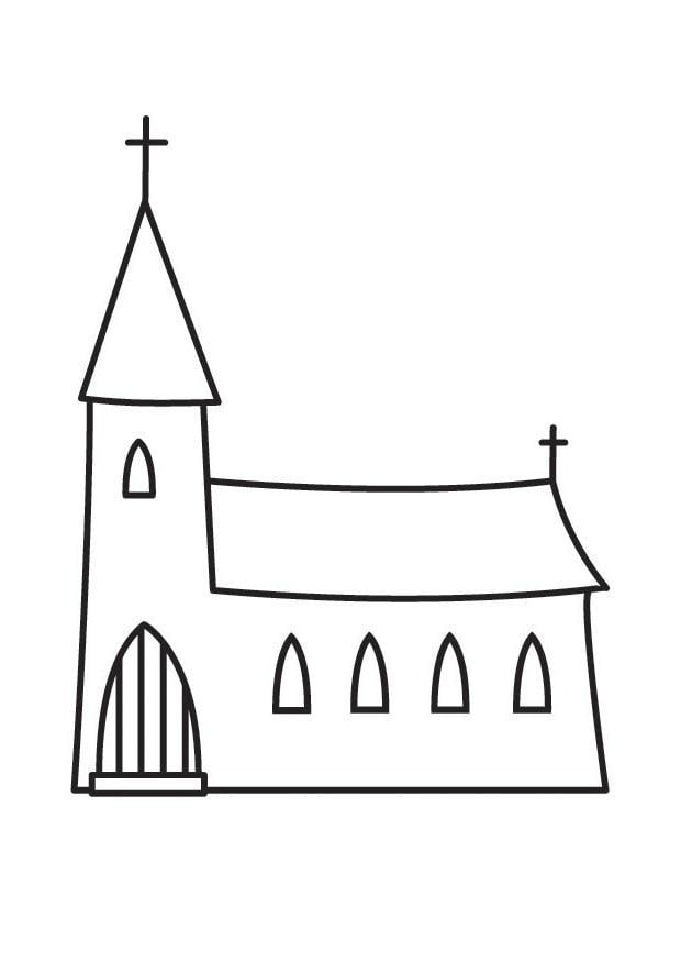 Coloring page church