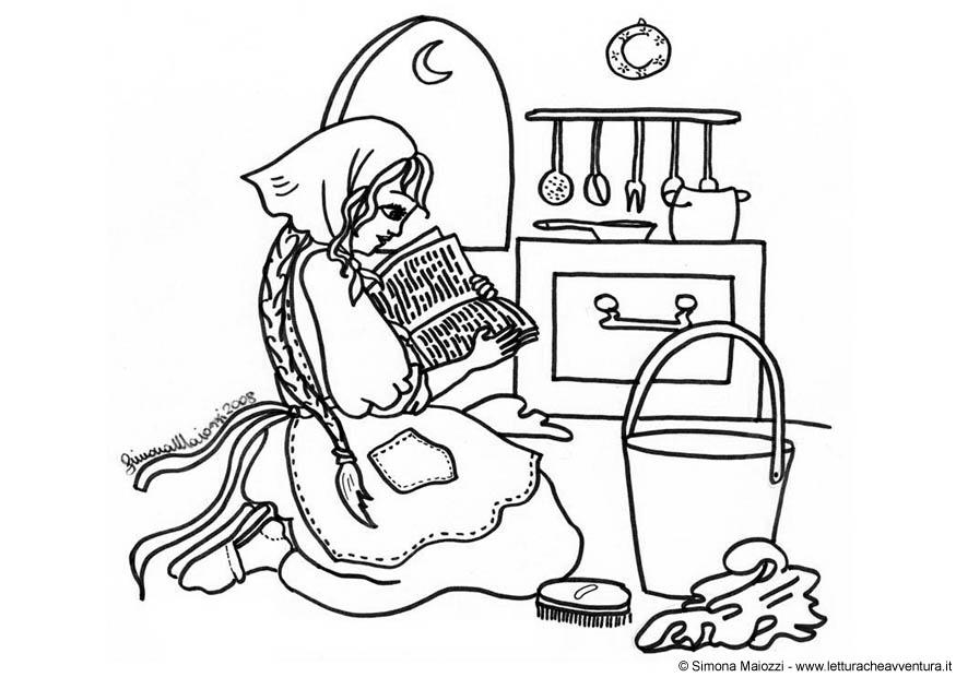 Coloring page cinderella