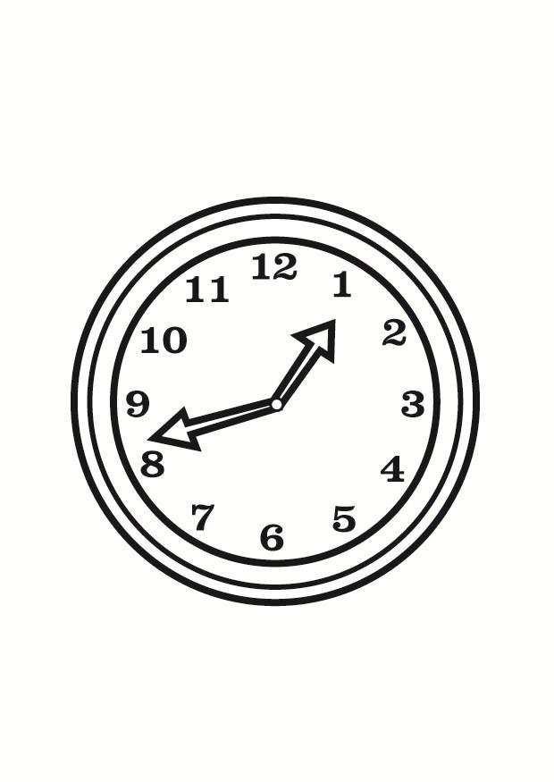 Coloring page clock