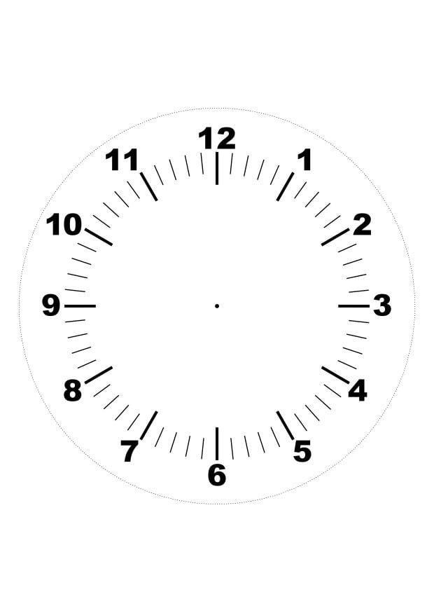 Coloring page clock