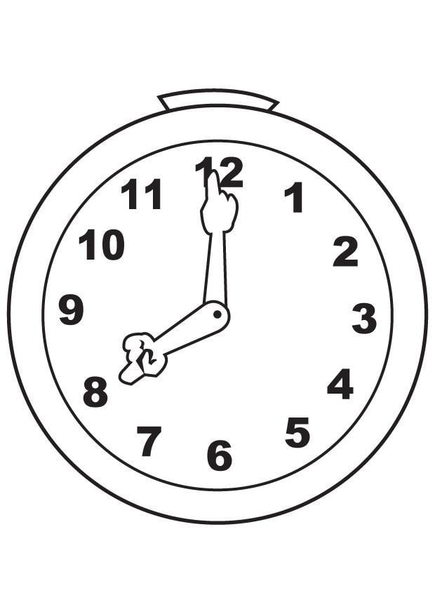 Coloring page clock