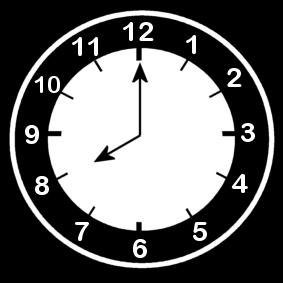 Coloring page clock says eight oclock