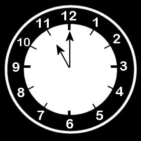 Coloring page clock says eleven oclock