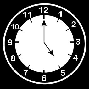 Coloring page clock says five oclock