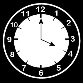 Coloring page clock says four oclock