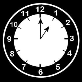 Coloring page clock says one oclock