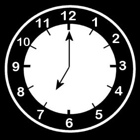 Coloring page clock says seven oclock