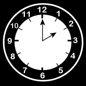 Coloring page clock says two oclock