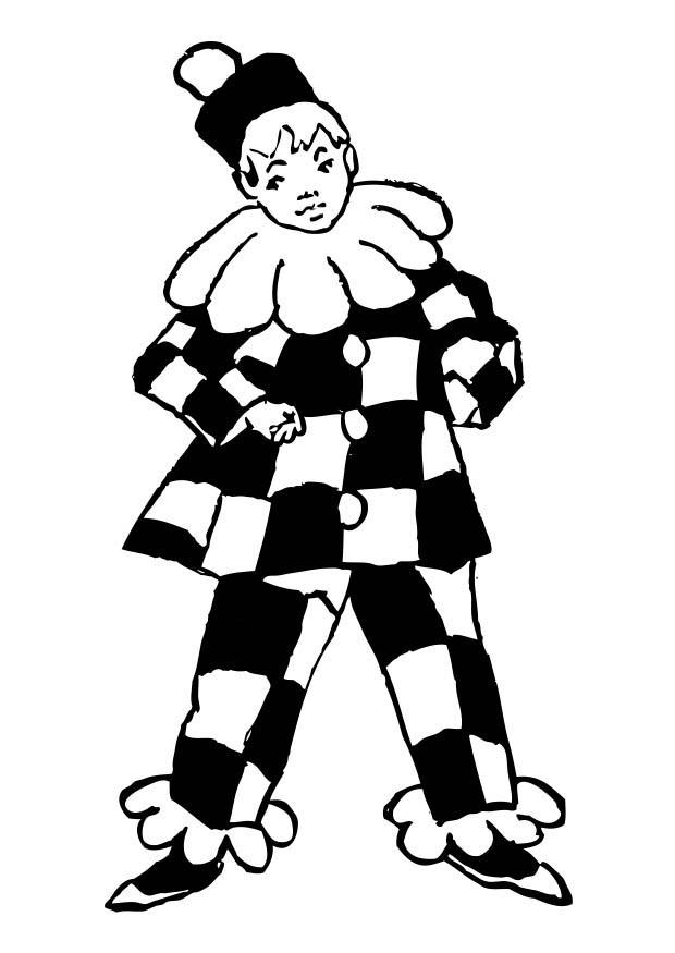 Coloring page clown