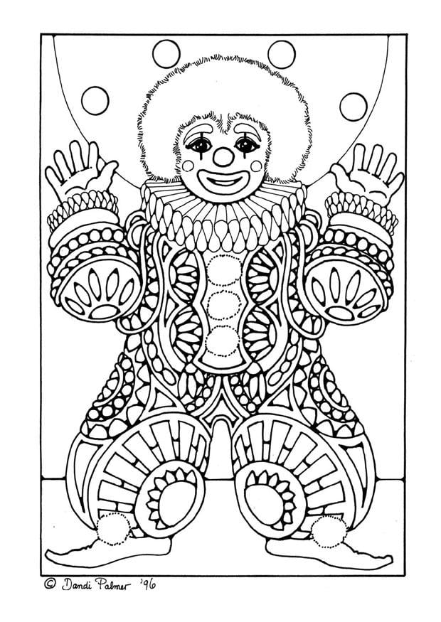 Coloring page clown