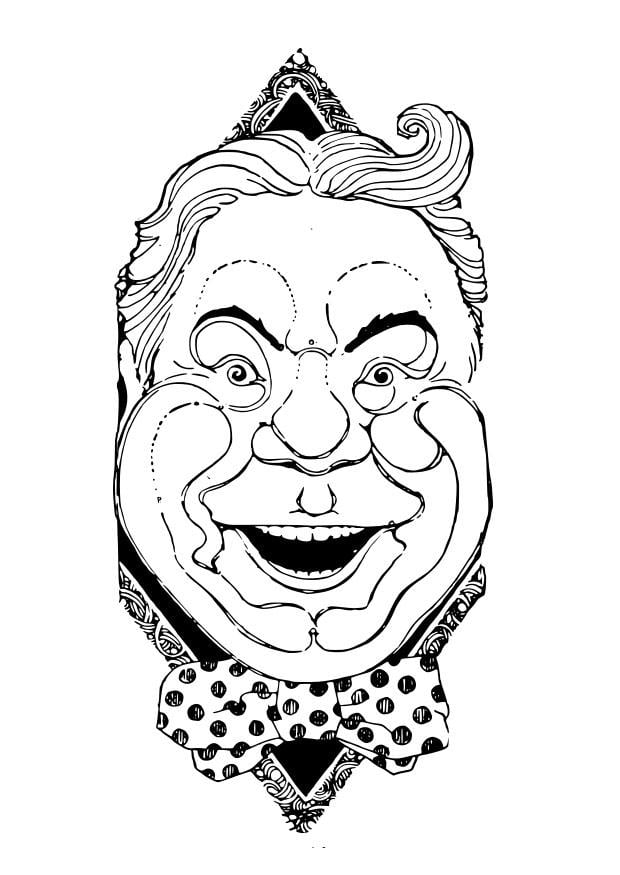 Coloring page clown