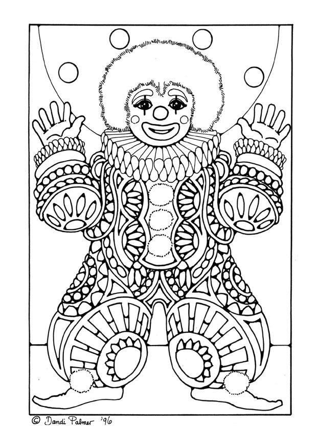 Coloring page clown