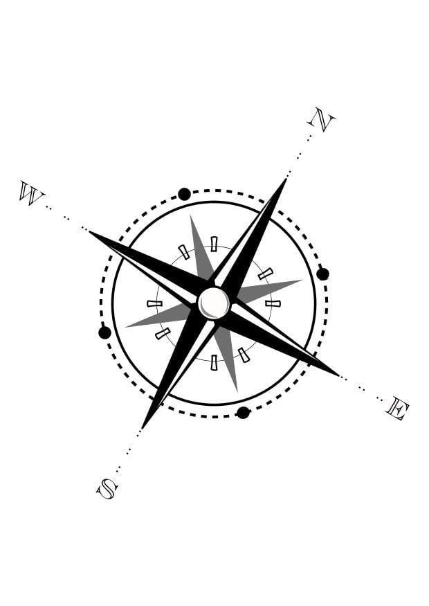 Coloring page compass