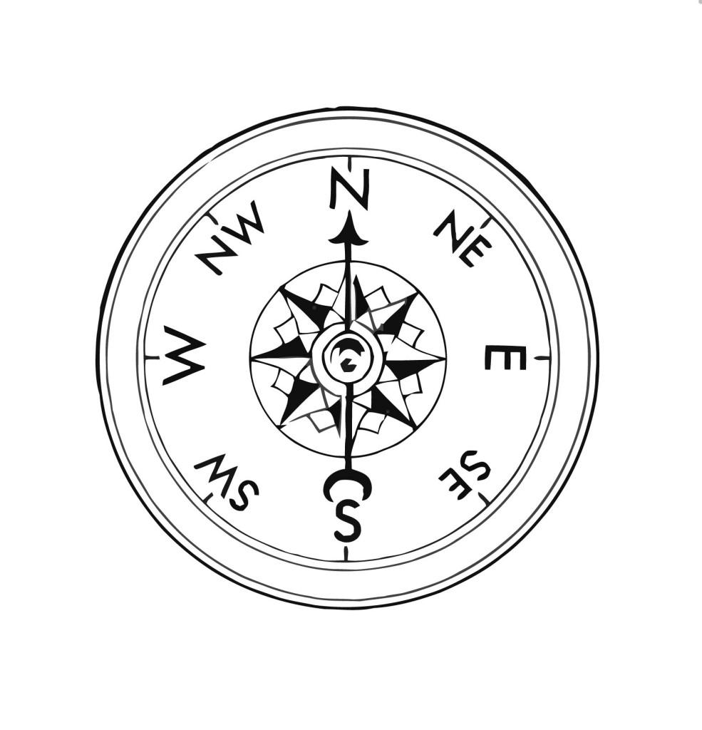 Coloring page compass